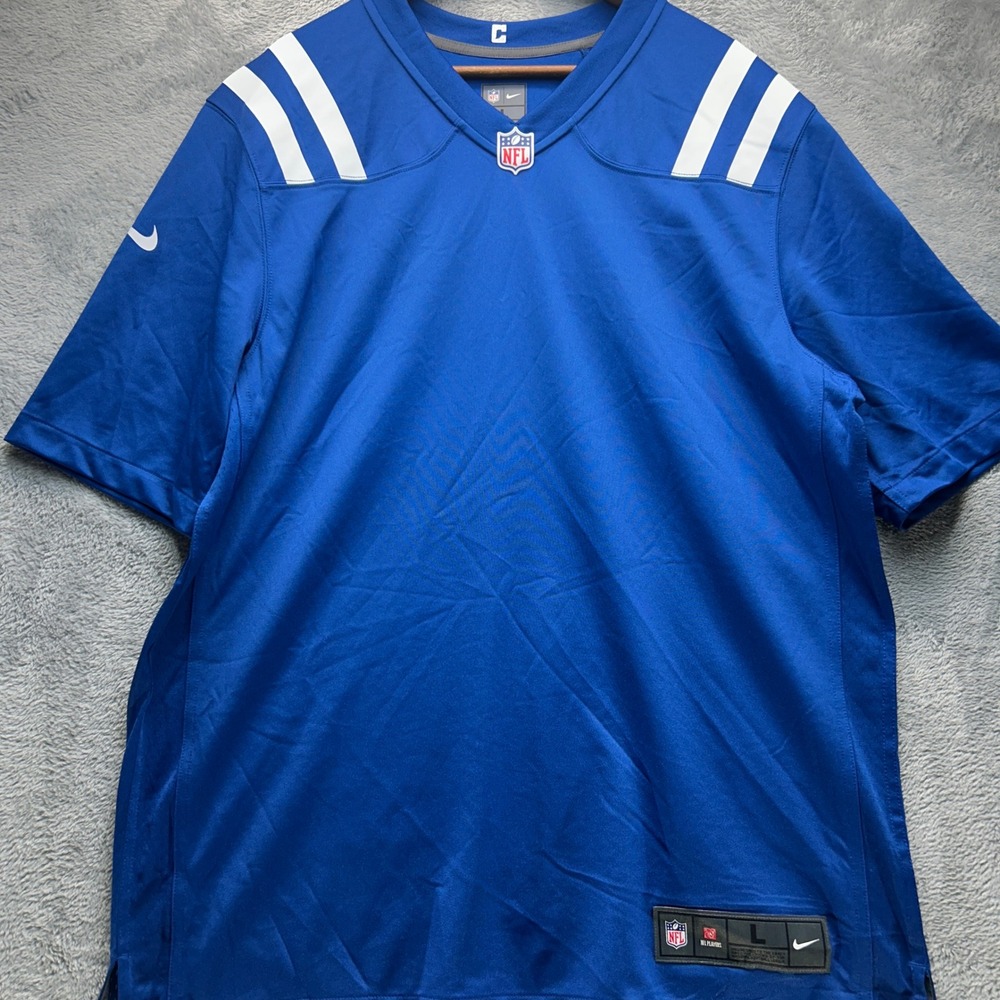Nike NFL On Field Indianapolis Colts Jersey‎ Mens Large Blue Blank Team Jersey